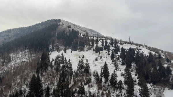Paisagem Inverno Nas Montanhas Dos Cárpatos — Fotografia de Stock