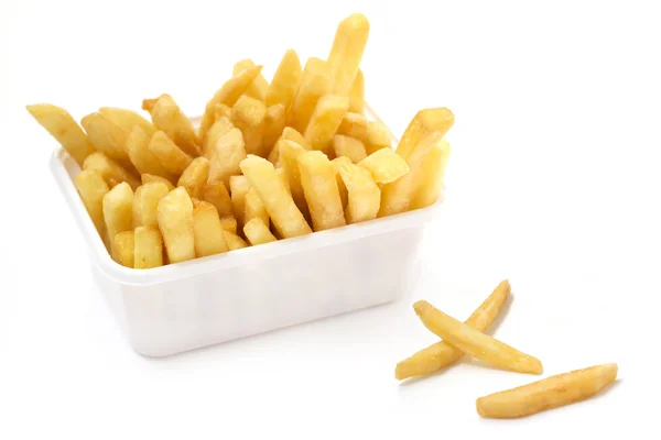 Korg med pommes frites — Stockfoto