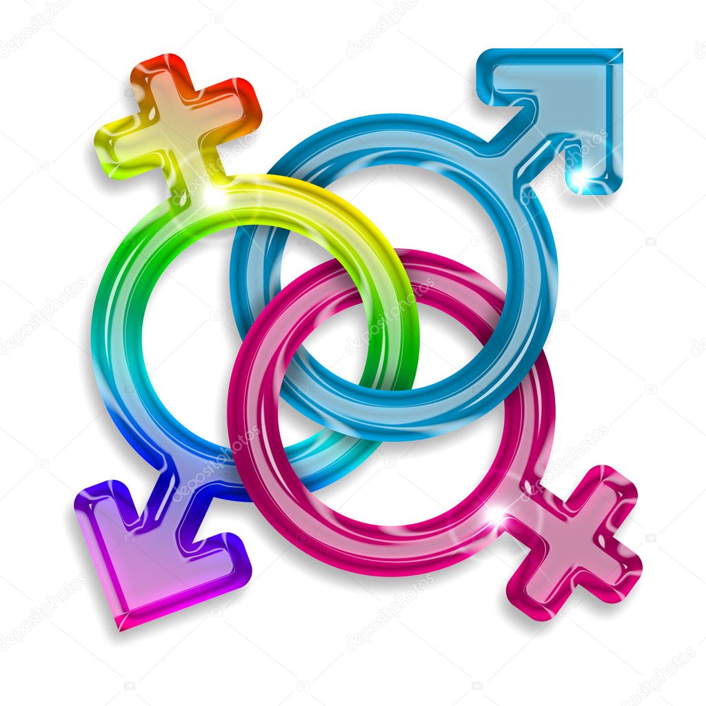 symbols of male, female and transgender