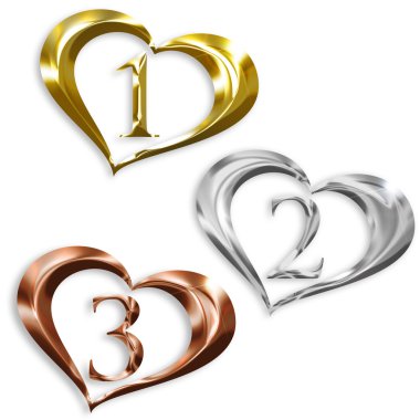 gold, silver, bronze medals clipart