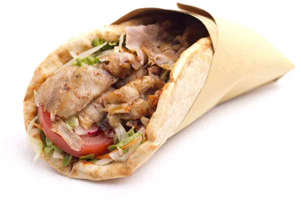 Panino al kebab Immagine Stock