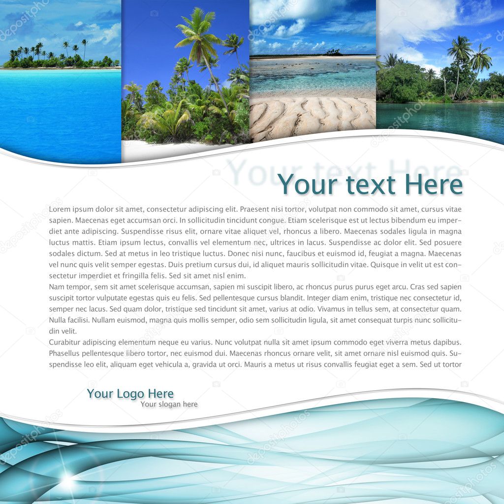 Layout with tropical landscape
