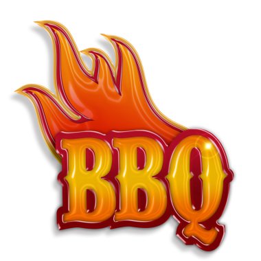 hot barbecue label clipart