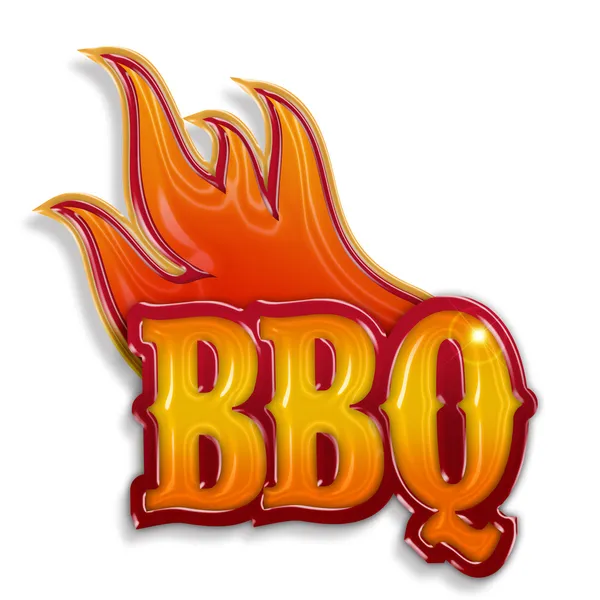 Hot barbecue label — Stock Photo, Image