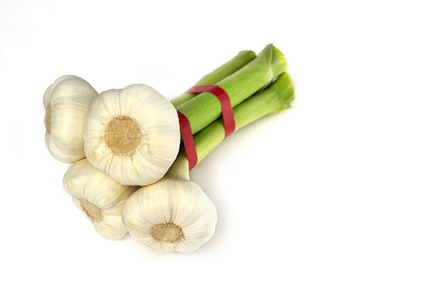 Bunch of garlic bulbs — Stock Photo, Image