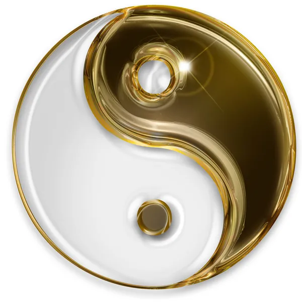 Yin yang símbolo — Fotografia de Stock