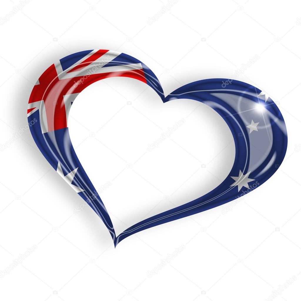 heart with australian flag