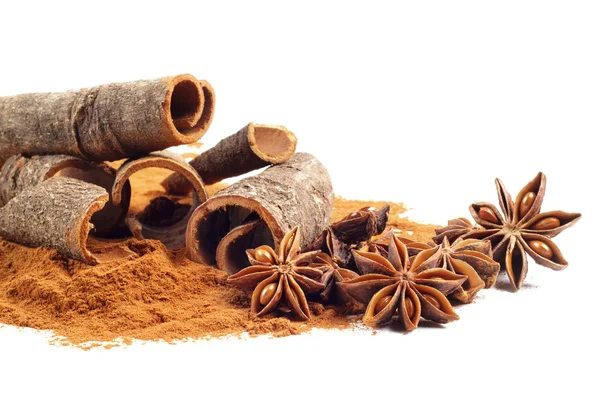 Cinnamon and star anise — Stock Photo, Image