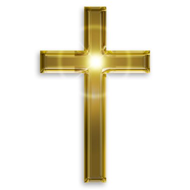 golden symbol of crucifix clipart