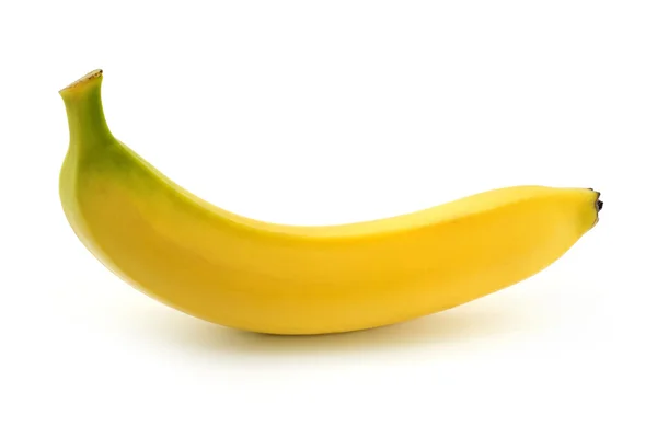 Närbild på en banan som isolerad på vit bakgrund — Stockfoto