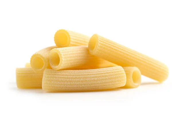 Heap of tubular pasta on white background — Stock Photo, Image