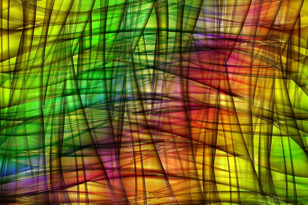 Fondo arco iris abstracto con ondas y rejilla — Foto de Stock