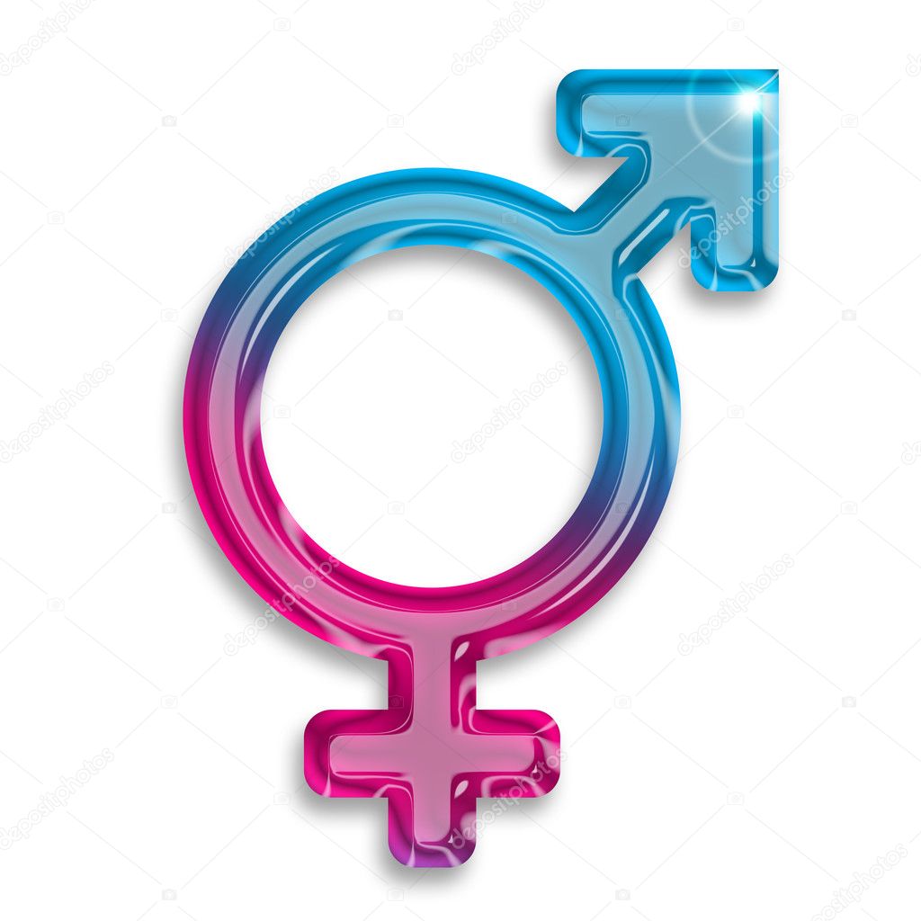Transgender identity symbol isolated on white background