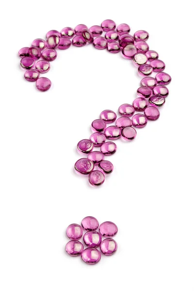 Question mark made with glass bead — Stock Photo, Image