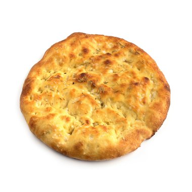 beyaz zemin üzerine biberiye ile yuvarlak gözleme