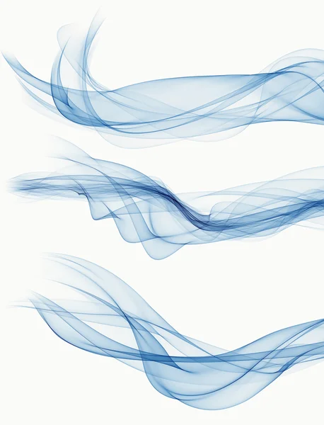Uppsättning abstrakta blå rök bakgrunder — Stockfoto