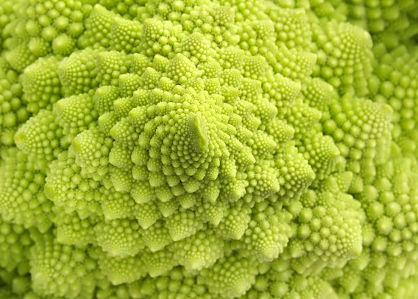 Detalii despre textura unui broccoli romanesco — Fotografie, imagine de stoc