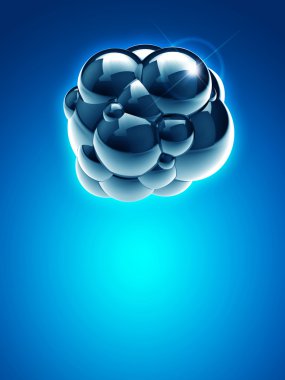 Stem cell hanging in a blue background clipart