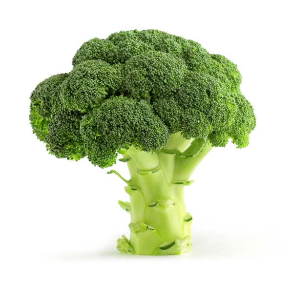 Broccoli verde proaspăt izolat pe fundal alb — Fotografie, imagine de stoc