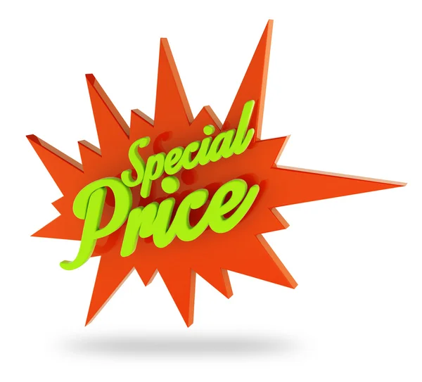 Etichetta speciale prezzo isolato su sfondo bianco — Foto Stock