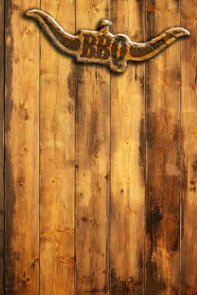 Barbekü Insignia boynuzlu bir ahşap duvar