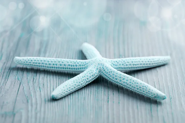 Бірюзові морської зірки на блакитний дошці — стокове фото