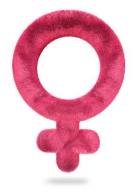 Furry female gender symbol on white background clipart