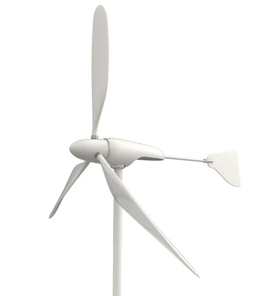 Small wind turbine isolated on white background — Stock Photo, Image