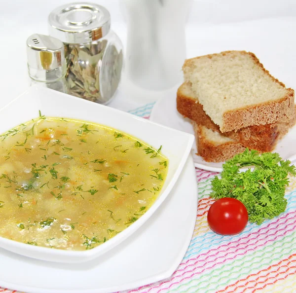 Смачних м'яса суп — стокове фото