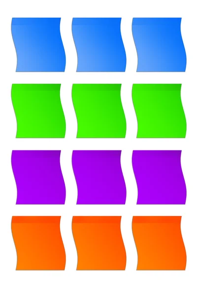 Gekleurde stickers Rechtenvrije Stockfoto's