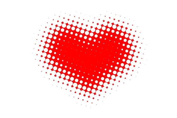 Coeur rouge sur fond blanc — Photo