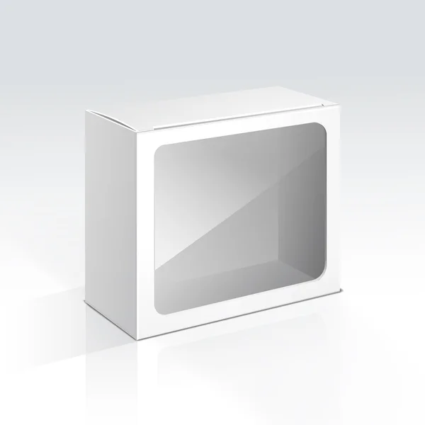 Векторна коробка з прозорим вікном — стоковий вектор