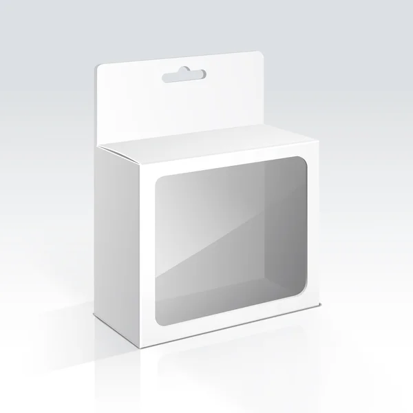 boş kutu şeffaf pencere ile asılı vektör