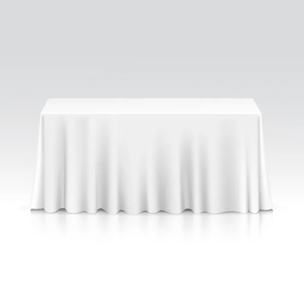 vektör boş dikdörtgen masa masa örtüsü ile
