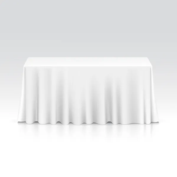Vector Empty Rectangular Table with Tablecloth Royalty Free Stock Vectors