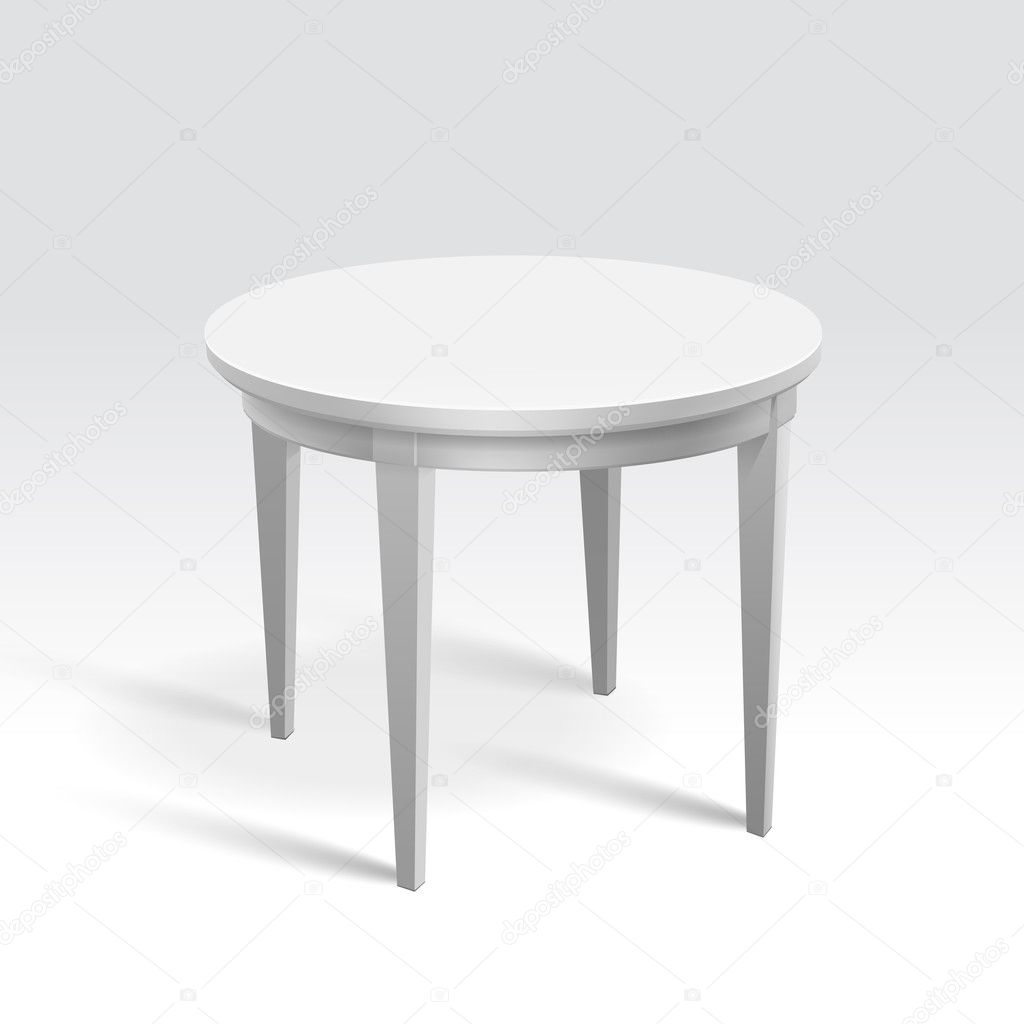 Vector Empty Round Table