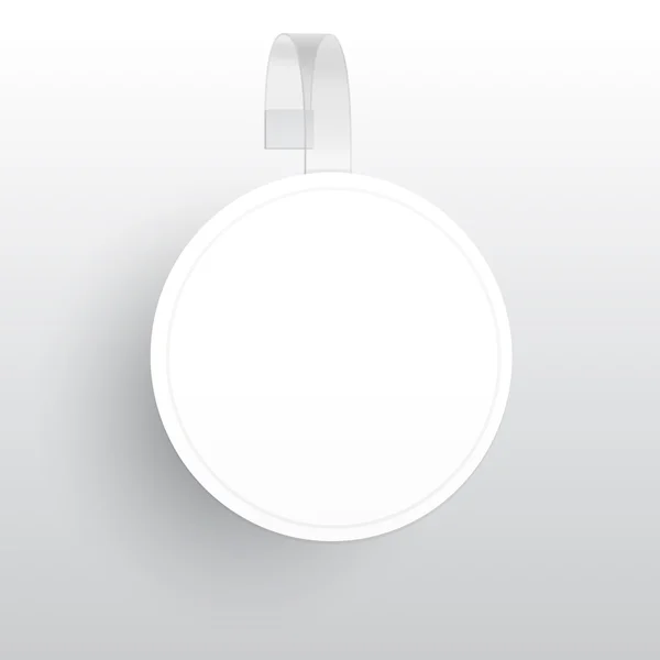 Vecteur blanc onduleur rond avec bande transparente — Image vectorielle