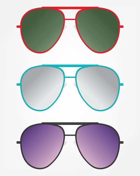 Set de ochelari de soare retro — Vector de stoc