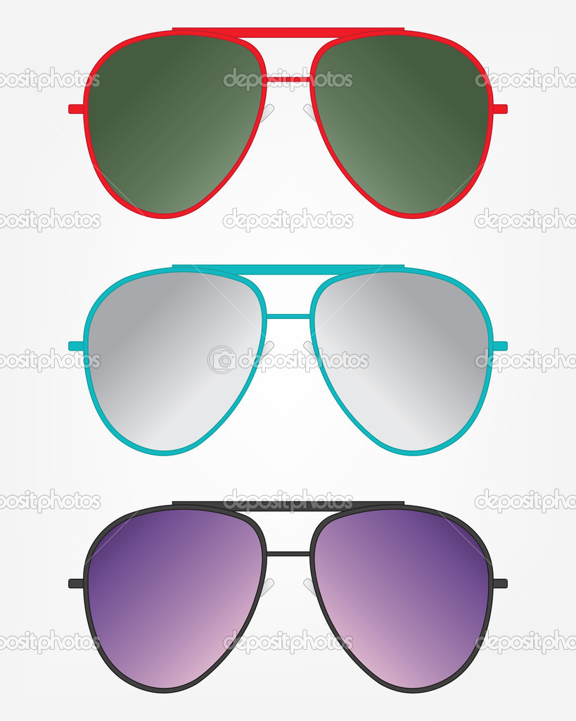 Set of retro sunglasses