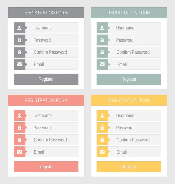 Registratieformulier, platte ontwerp — Stockvector