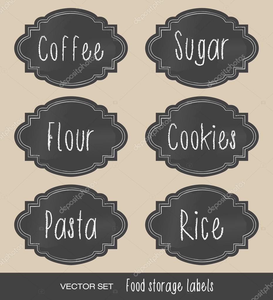 vintage food storage labels stock vector hellena13 30251843 vintage food labels