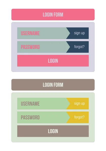 Login form — Stock Vector