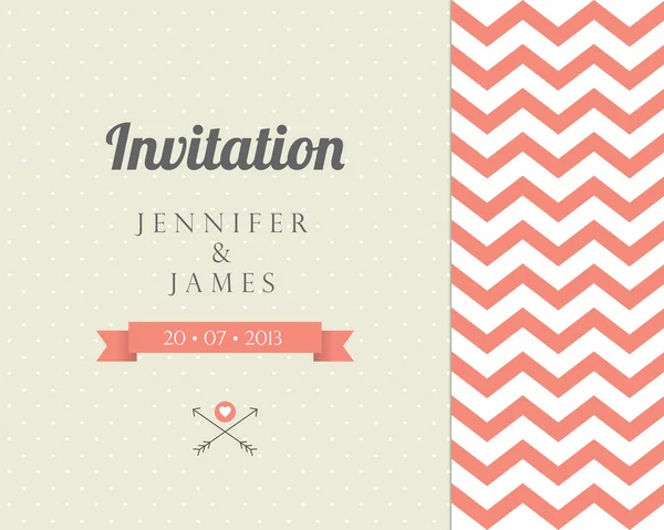 Carte Vintage, pour invitation ou annonce — Image vectorielle