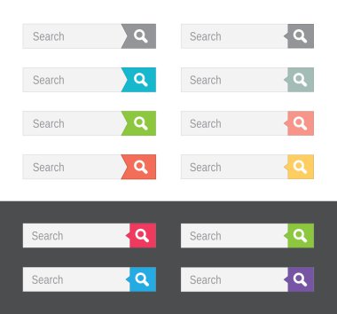 arama çubukları, düz web tasarım öğeleri kümesi