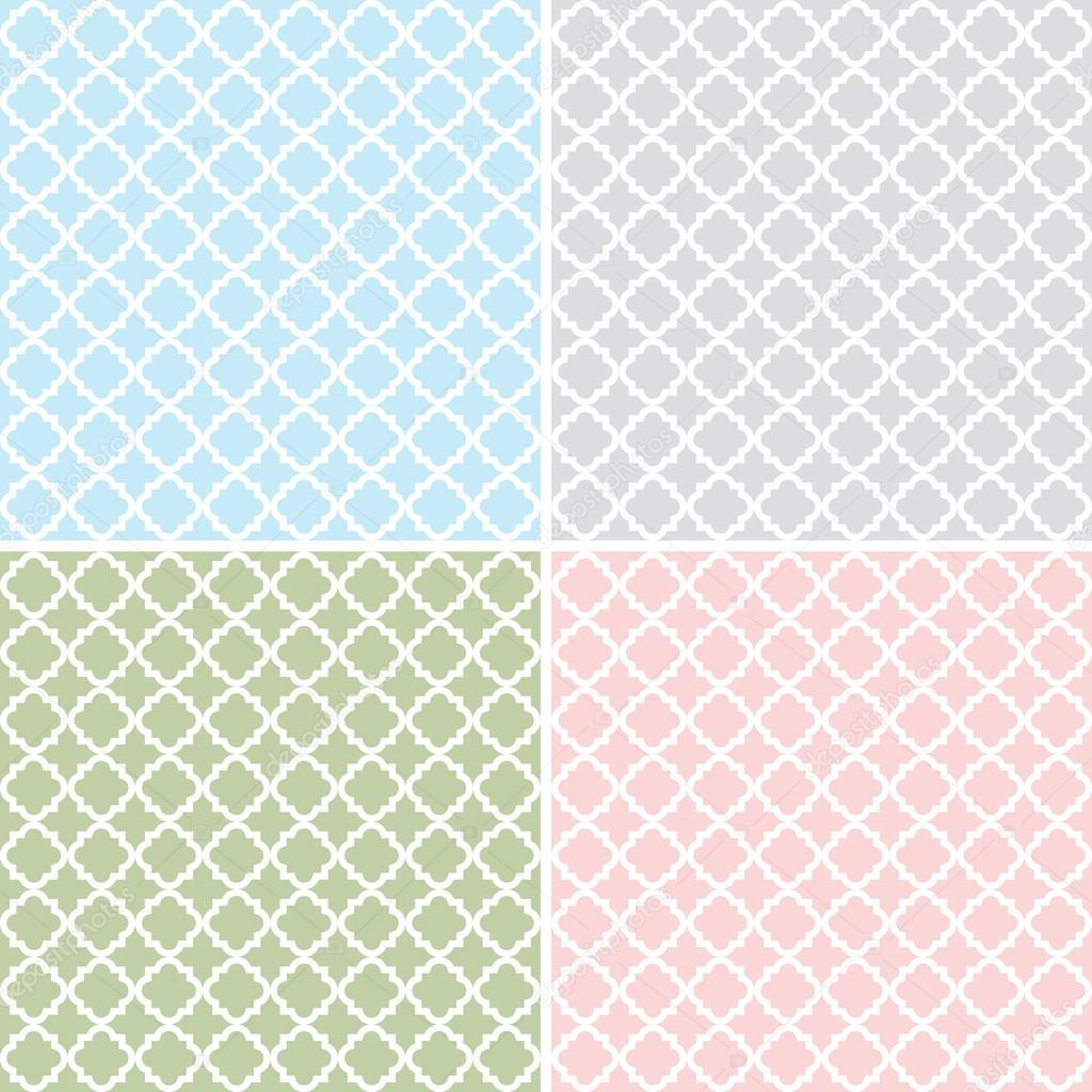 Set of vintage seamless pattern backgrounds