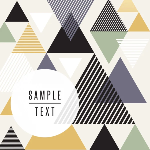 Abstract triangle design with text — Stock Vector