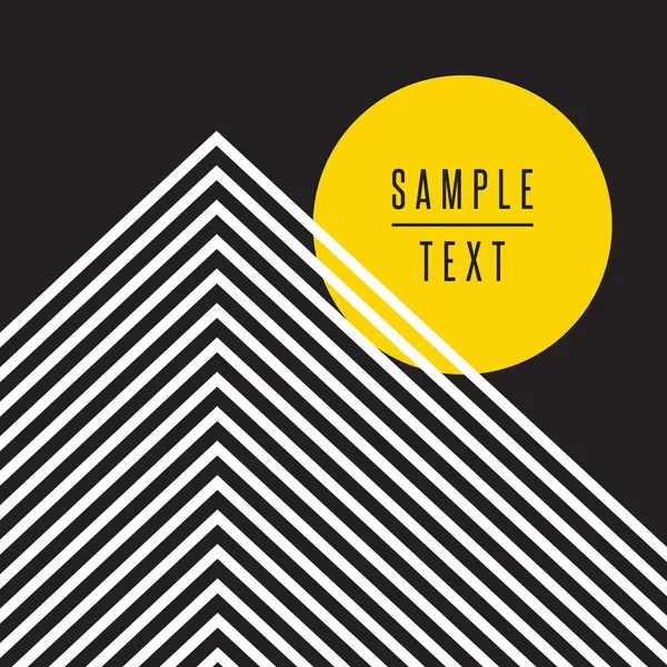 Abstraktes Dreieck-Design mit Text — Stockvektor