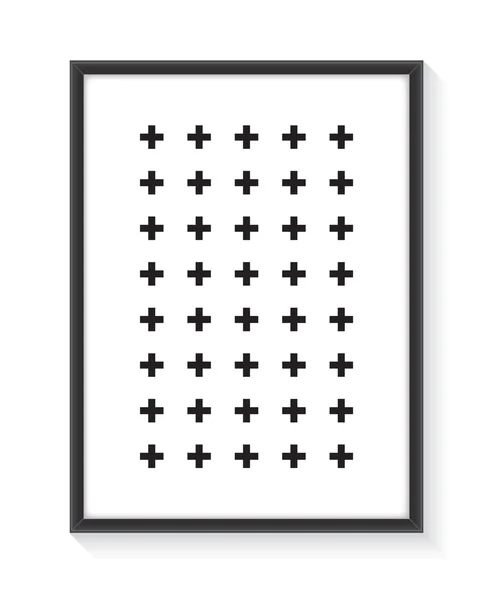 Marco negro con diseño — Archivo Imágenes Vectoriales