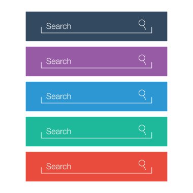arama çubukları, düz web tasarım öğeleri kümesi