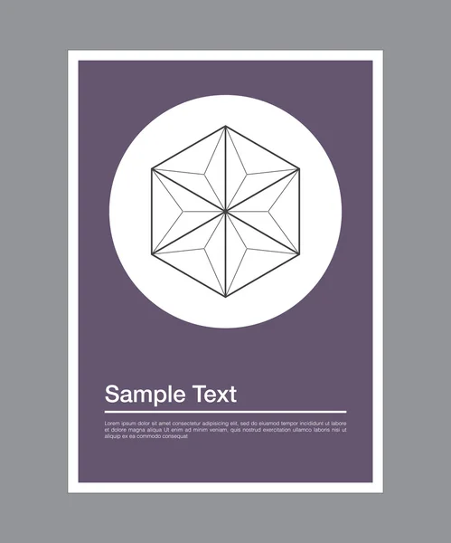 Poster géométrique design — Image vectorielle
